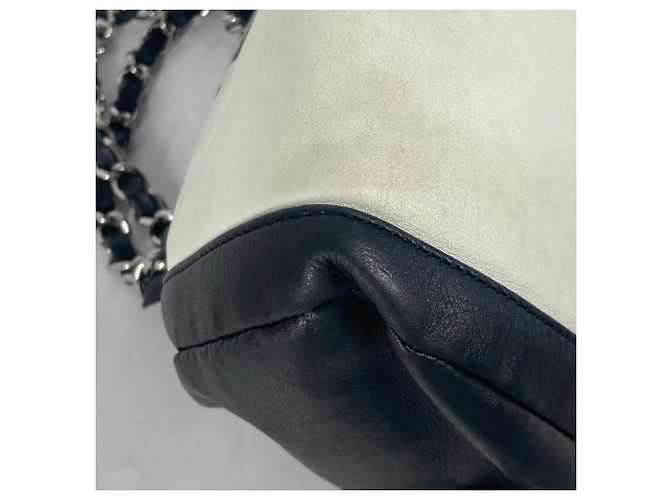 Chanel Bicolor CC Coco Mark W Kettenhandtasche Schwarz Weiß - Ansicht 6
