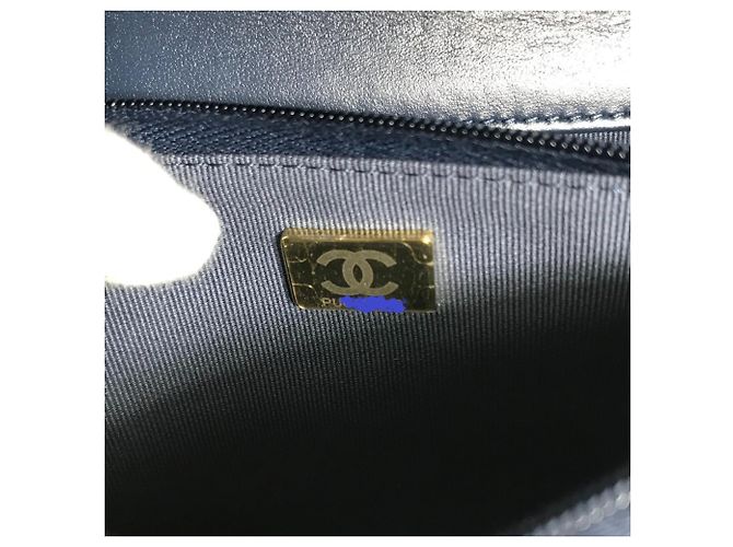 Borsa a spalla in denim Chanel Blu - vista 15