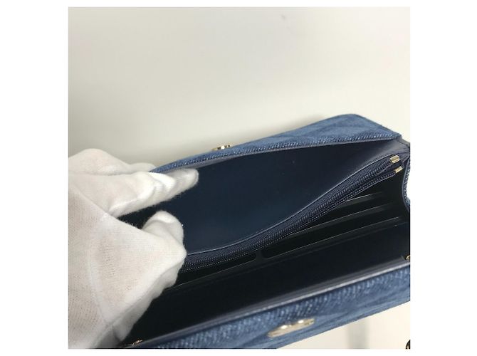 Borsa a spalla in denim Chanel Blu - vista 16