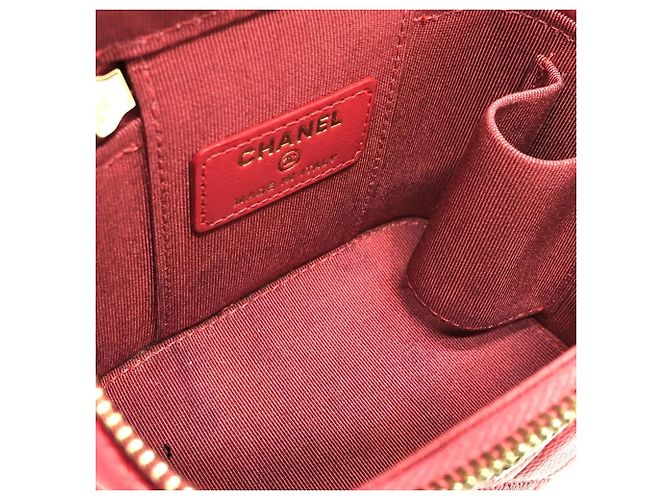 Vanity Borsa da toeletta in pelle caviar rosa Chanel - vista 10