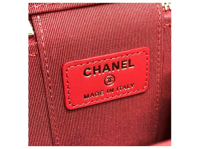 Vanity Borsa da toeletta in pelle caviar rosa Chanel - vista 11