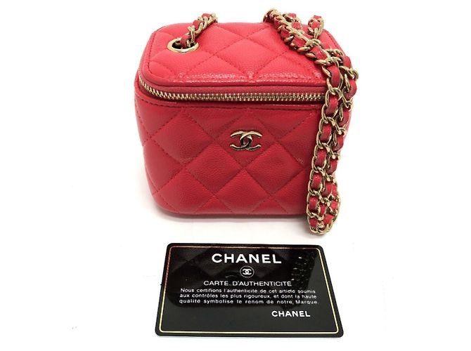 Vanity Borsa da toeletta in pelle caviar rosa Chanel - vista 13