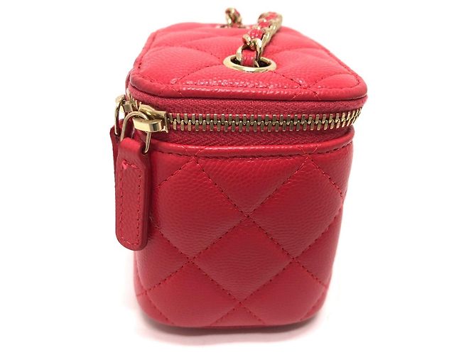 Vanity Borsa da toeletta in pelle caviar rosa Chanel - vista 2