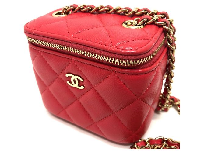 Vanity Borsa da toeletta in pelle caviar rosa Chanel - vista 6