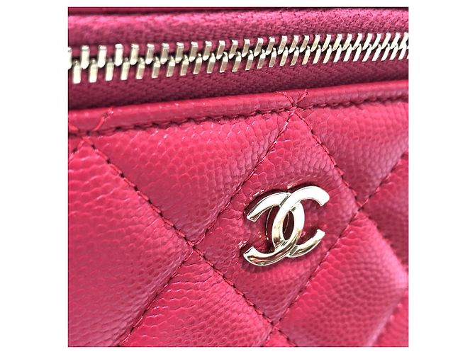 Vanity Borsa da toeletta in pelle caviar rosa Chanel - vista 7