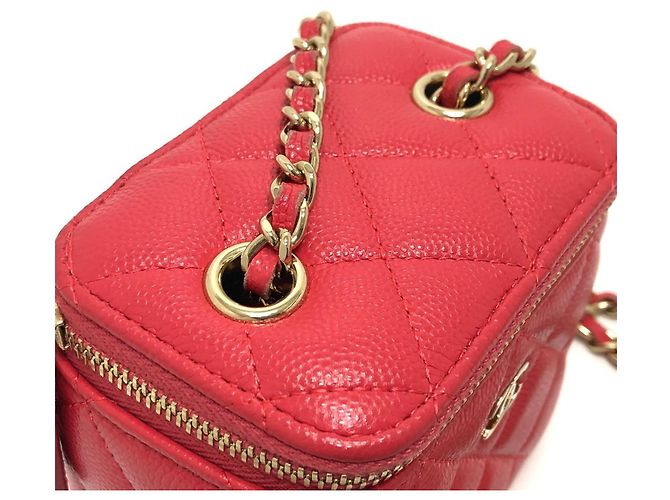 Vanity Borsa da toeletta in pelle caviar rosa Chanel - vista 8
