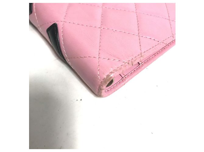Chanel Cambon Line Bicolor CC Coco Mark Quilted Notebook Cover Black Pink - view 8