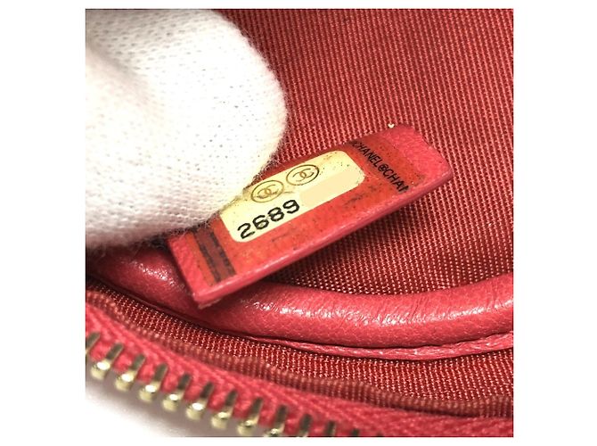 Borsa a catena rotonda matelassé Chanel CC Coco Mark Rosa - vista 10