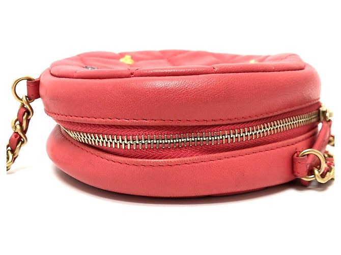 Borsa a catena rotonda matelassé Chanel CC Coco Mark Rosa - vista 5