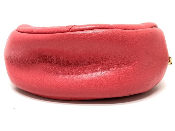 Borsa a catena rotonda matelassé Chanel CC Coco Mark Rosa - vista 6
