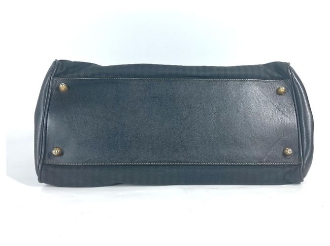 Pequin Fendi Vintage Arzt Tasche Pecan Handtasche Schwarz - Ansicht 5