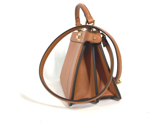 Borsa Fendi Peekaboo ISeeU Petite Marrone - vista 3