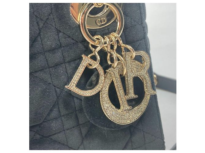 Borsa a Spalla Mini Lady Dior Cannage di Christian Dior Nero - vista 5