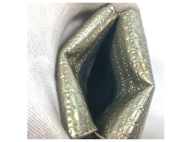 Billetera compacta con logo CD Christian Dior Dorado - vista 11