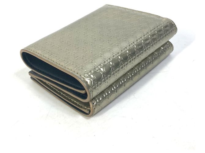Billetera compacta con logo CD Christian Dior Dorado - vista 5