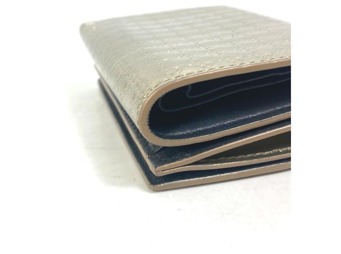 Billetera compacta con logo CD Christian Dior Dorado - vista 6