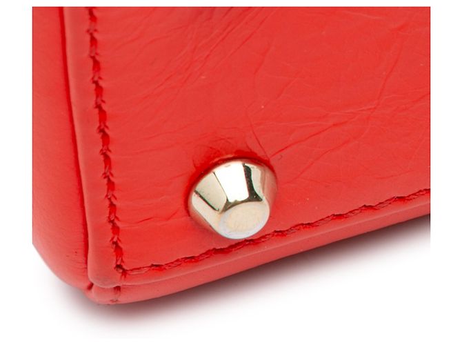 Dior Mini Lady Dior in pelle di vitello rossa decorata con paillettes - vista 11