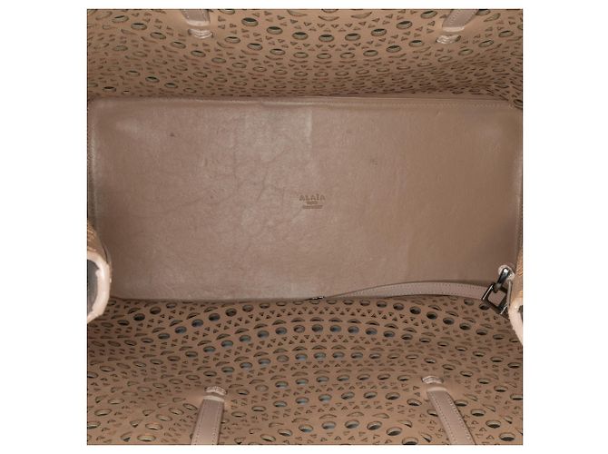 ALAÏA Brown Laser Cut Mina Vienne Tote - view 6