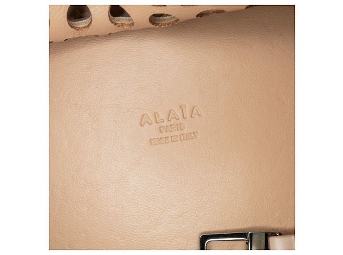 ALAÏA Brown Laser Cut Mina Vienne Tote - view 7