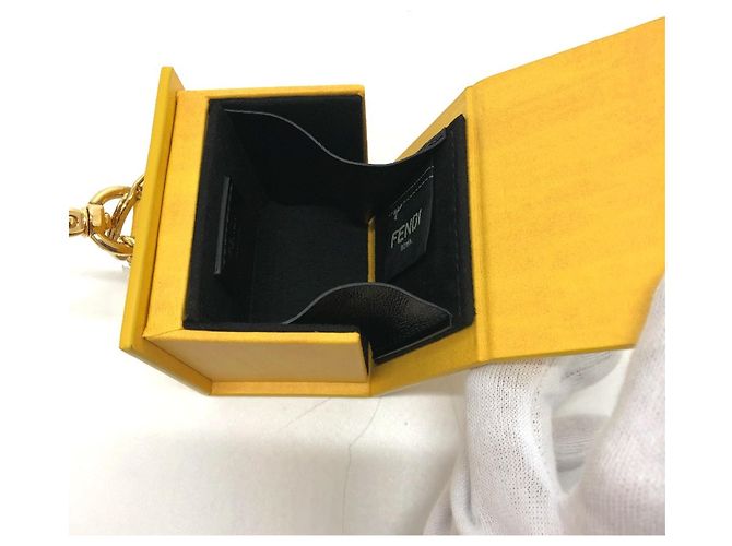 Fendi 7AR894 Portachiavi in pelle Giallo - vista 6