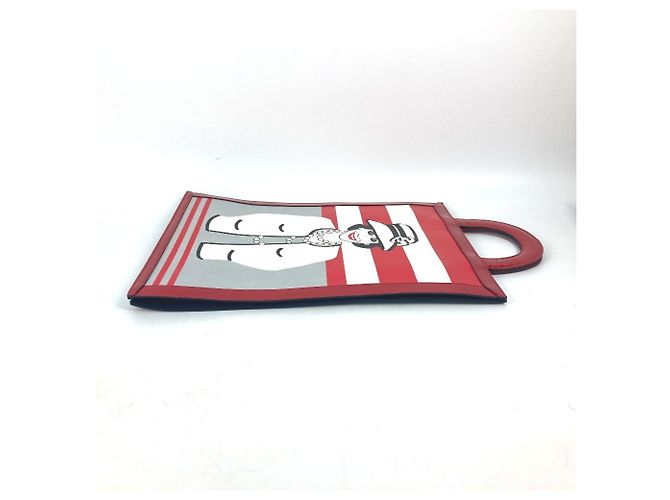 Borsa tote Chanel Mademoiselle Coco Chanel Bianco Rosso - vista 2