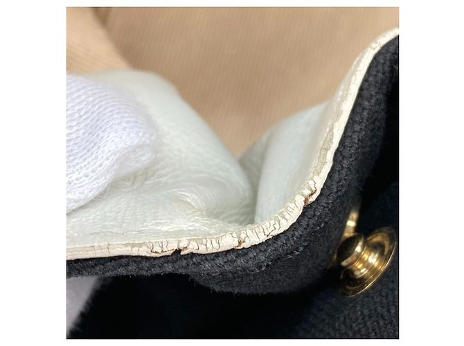 Borsa Tote Chanel Bicolor Deca Coco Chain Nero Bianco - vista 15