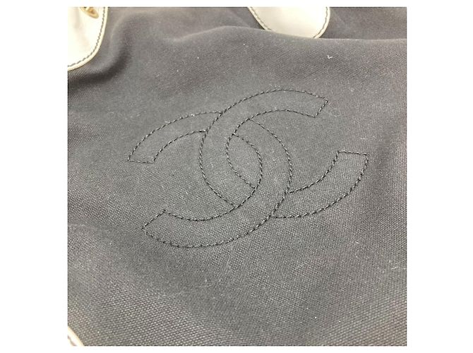 Borsa Tote Chanel Bicolor Deca Coco Chain Nero Bianco - vista 16