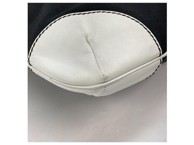 Borsa Tote Chanel Bicolor Deca Coco Chain Nero Bianco - vista 5