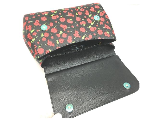 Borsa Flower Sicily di Dolce & Gabbana Nero Rosso Verde - vista 6