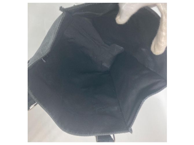 Borsa a spalla in pelle nera e tela Christian Dior Nero - vista 12