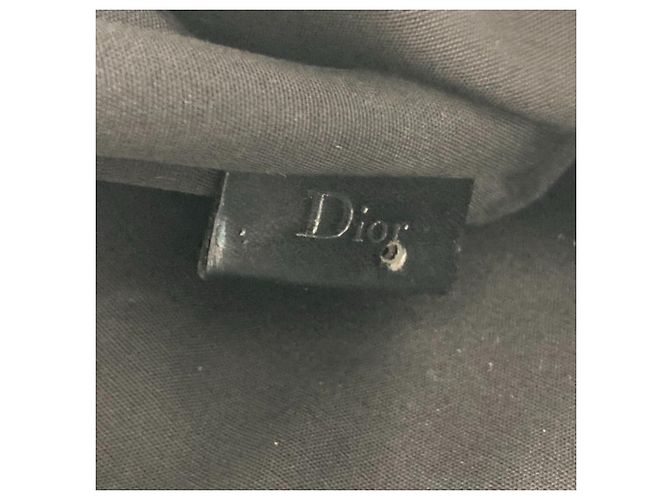 Borsa a spalla in pelle nera e tela Christian Dior Nero - vista 13