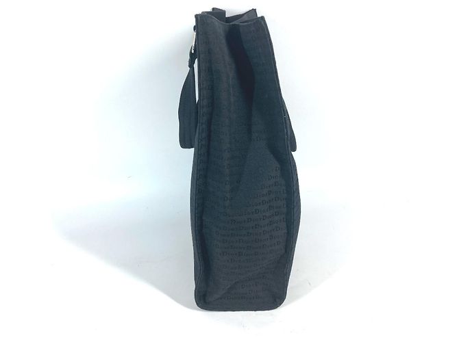 Borsa a spalla in pelle nera e tela Christian Dior Nero - vista 2