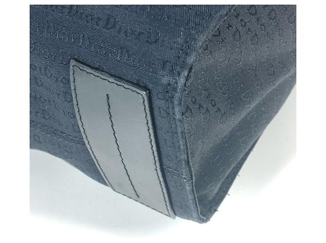 Borsa a spalla in pelle nera e tela Christian Dior Nero - vista 6