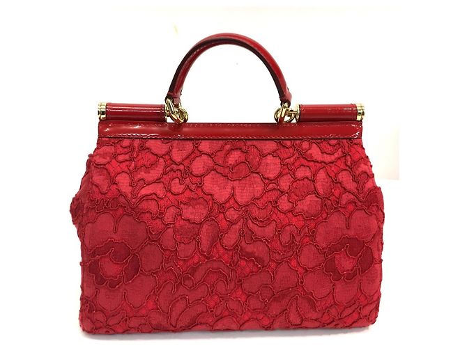 Sicily Borsa a mano ricamata floreale Dolce & Gabbana Sicilia Rosso - vista 3