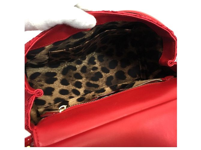 Sicily Borsa a mano ricamata floreale Dolce & Gabbana Sicilia Rosso - vista 6