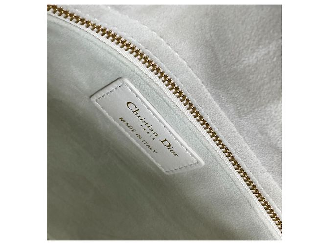 Borsa a Spalla Lady Dior Medium di Christian Dior Bianco - vista 13