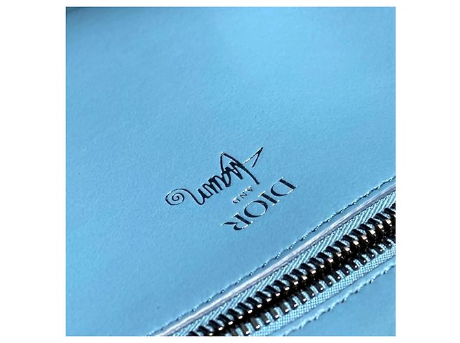 Christian Dior Blue Leather Handbag Tote - view 11