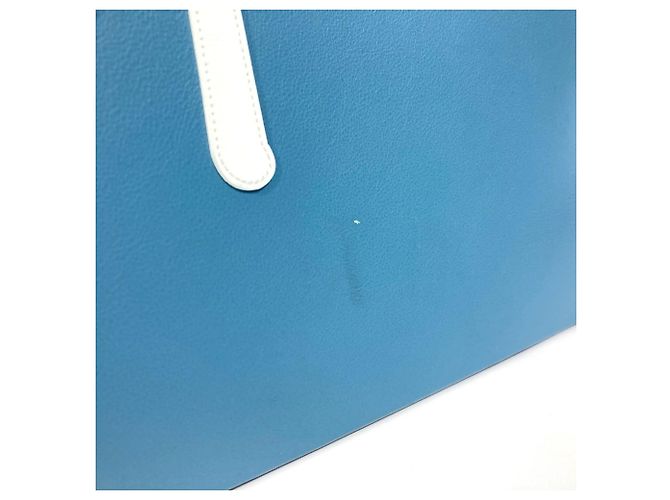 Christian Dior Blue Leather Handbag Tote - view 4