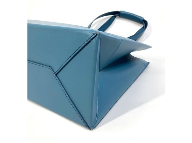 Christian Dior Blue Leather Handbag Tote - view 8