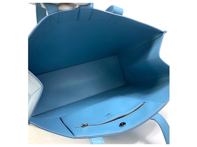 Christian Dior Blue Leather Handbag Tote - view 9