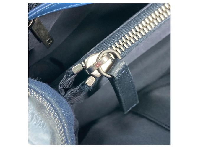 Borsa a Spalla Chanel Boy Chanel V-Stitch Blu - vista 11