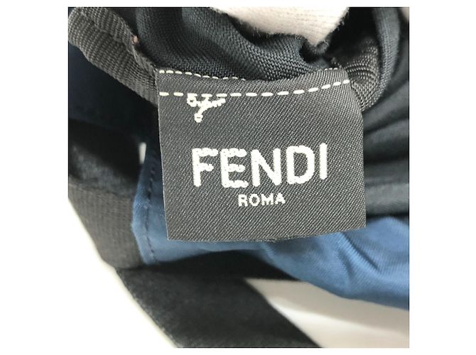 Fendi Zucca Nylon Rucksack Marineblau - Ansicht 12