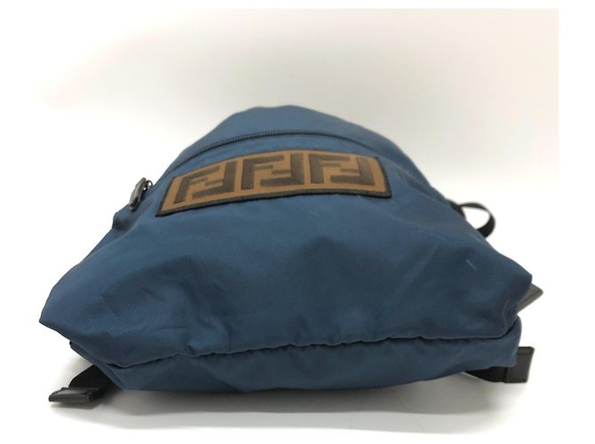 Fendi Zucca Nylon Rucksack Marineblau - Ansicht 3