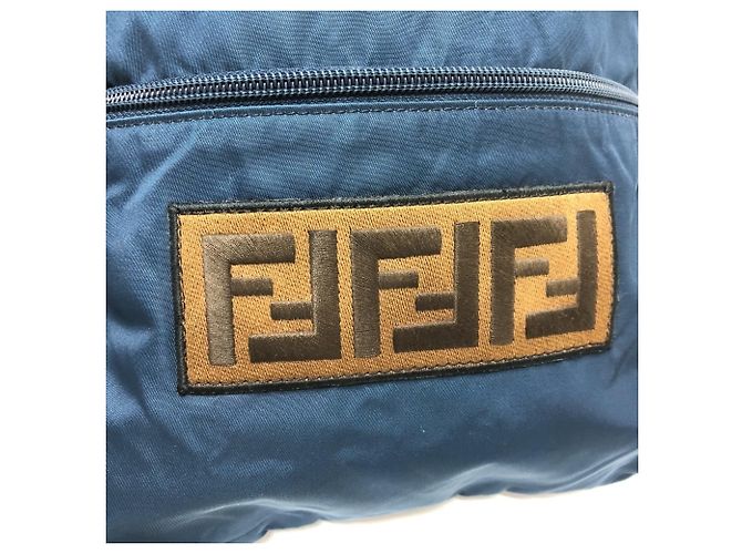 Fendi Zucca Nylon Rucksack Marineblau - Ansicht 5