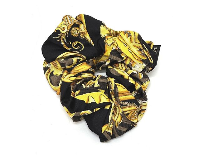 Zucca FENDI Collaborazione Versace Elastico per Capelli Nero Giallo - vista 2