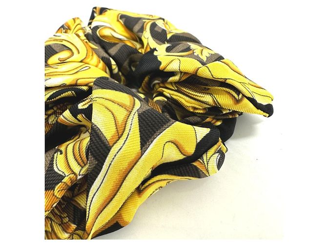Zucca FENDI Collaborazione Versace Elastico per Capelli Nero Giallo - vista 6