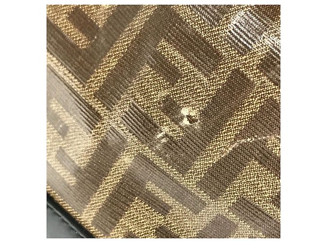 Fendi 8BH348 Zucca Schultertasche Braun Schwarz - Ansicht 14