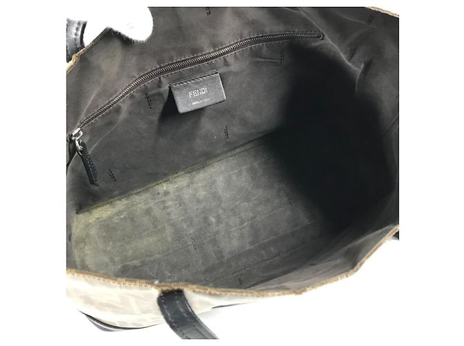 Fendi 8BH348 Zucca Schultertasche Braun Schwarz - Ansicht 15
