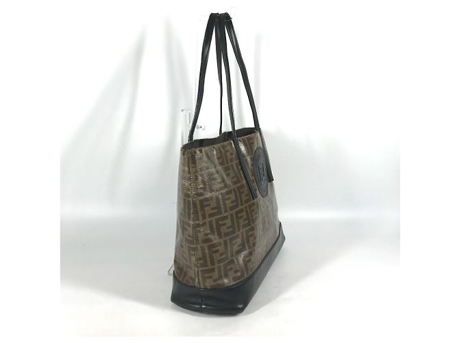Fendi 8BH348 Zucca Schultertasche Braun Schwarz - Ansicht 3