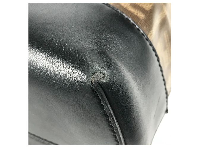 Fendi 8BH348 Zucca Schultertasche Braun Schwarz - Ansicht 6